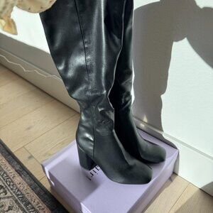 Women's Winslow Block-Heel Stretch Dress Boots - Madden Girl Size 5.5